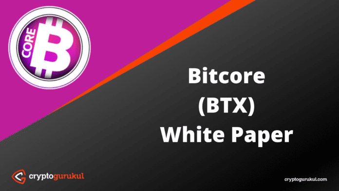 Bitcore BTX White Paper