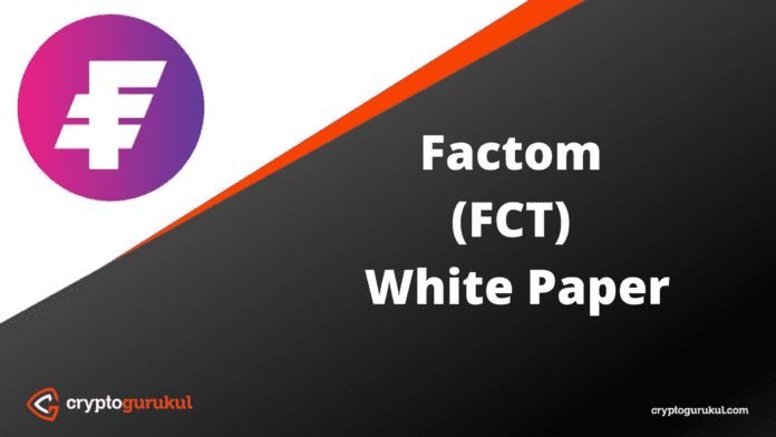 Factom FCT White Paper