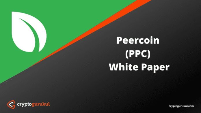 Peercoin PPC White Paper