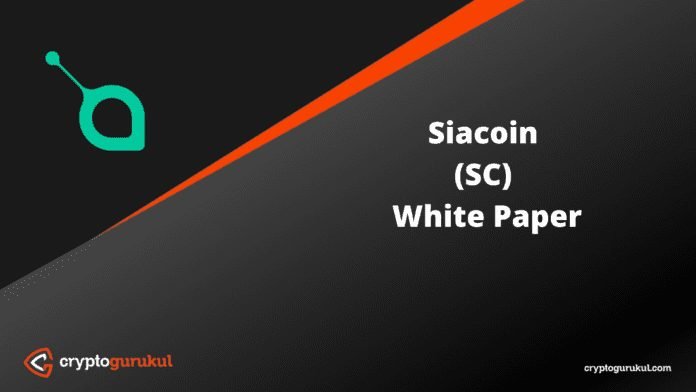 Siacoin SC White Paper