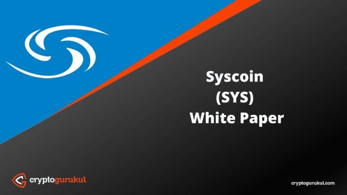 Syscoin SYS White Paper