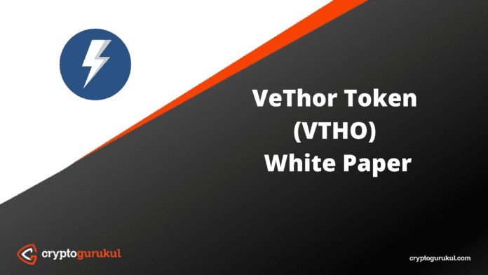 VeThor Token VTHO White Paper