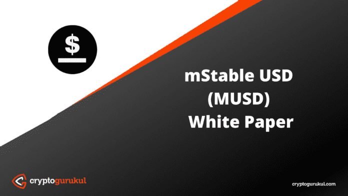 mStable USD MUSD White Paper